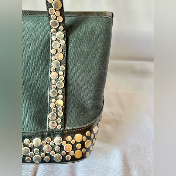 BCBGMAXAZRIA Black Handbag W/ Silver Studs - Picture 7 of 15